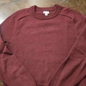 J. Crew Men's Burgundy Crewneck Sweater